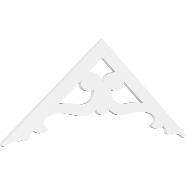 Ekena Millwork Pitch Brontes Architectural Grade PVC Gable Pediment, 72"W x 27"H x 1"P (9/12) GPP072X027X100BRO - main